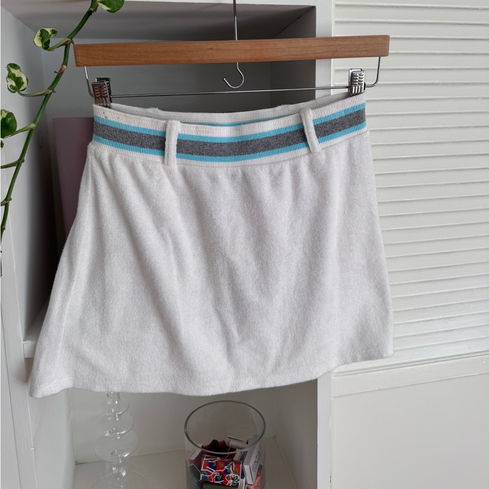 90s mini terrycloth elastic waist skirt